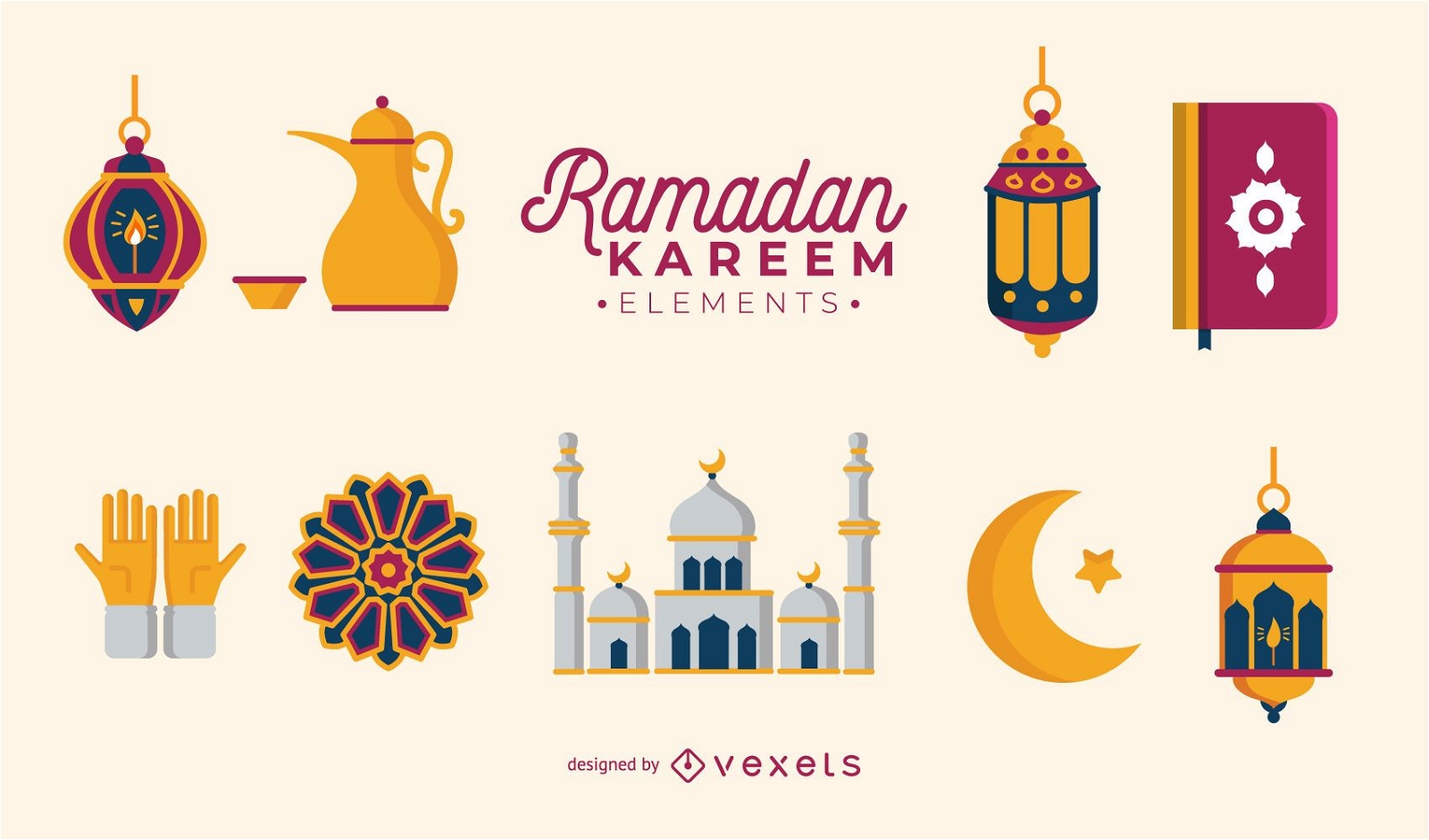 Conjunto de vector de Ramadán