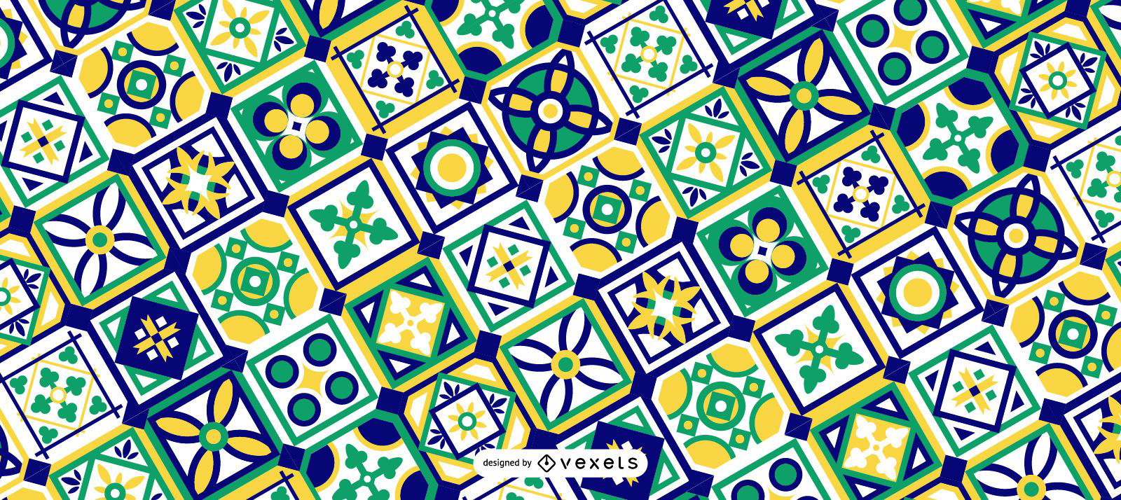 Green Ramadan Pattern Design 