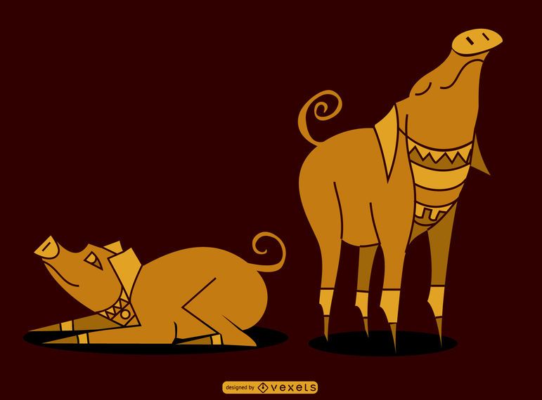 Diseño de cerdo egipcio Diseño de cerdo egipcio