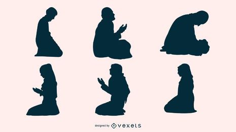 Ramadan beten Silhouette Ramadan beten Silhouette