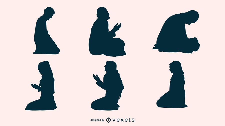 Ramadan Praying Silhouette Ramadan Praying Silhouette