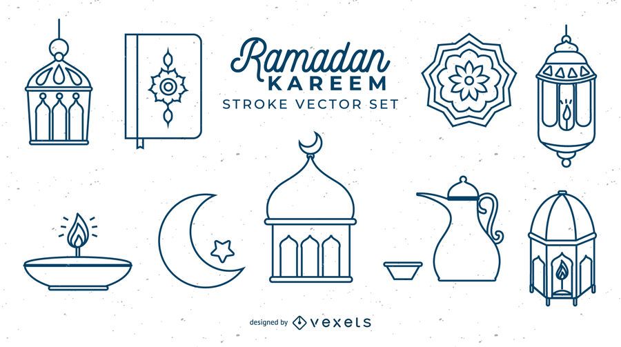 Ramadan Kareem Stroke Set Ramadan Kareem Stroke Set