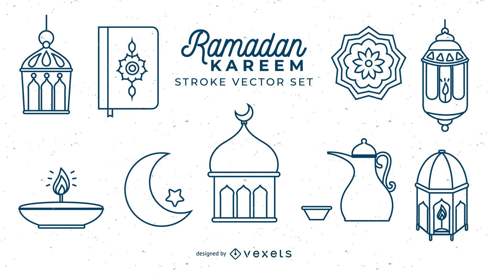 Conjunto de trazos de Ramadan Kareem