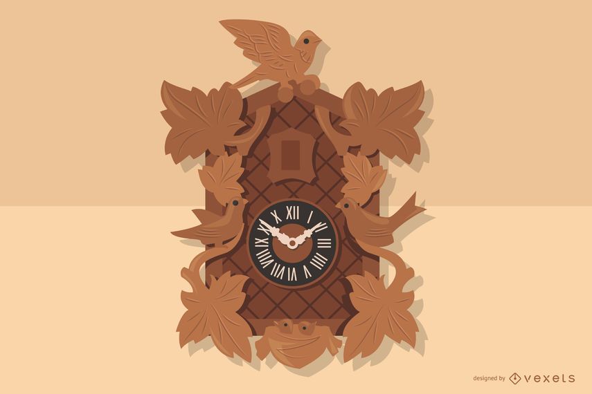 Reloj de madera alemán Reloj de madera alemán
