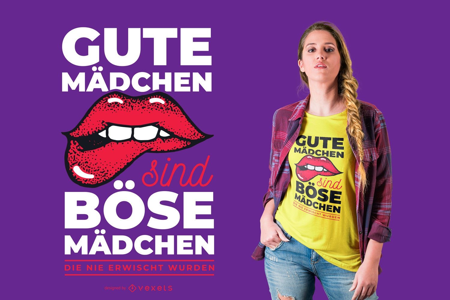 Deutsch Bad Girls Good Girl T-Shirt Design