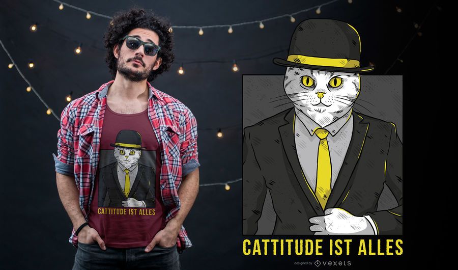 German Cattitude T-shirt Design German Cattitude T-shirt Design