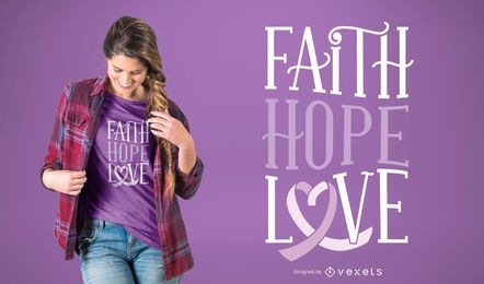 Faith hope love t-shirt design