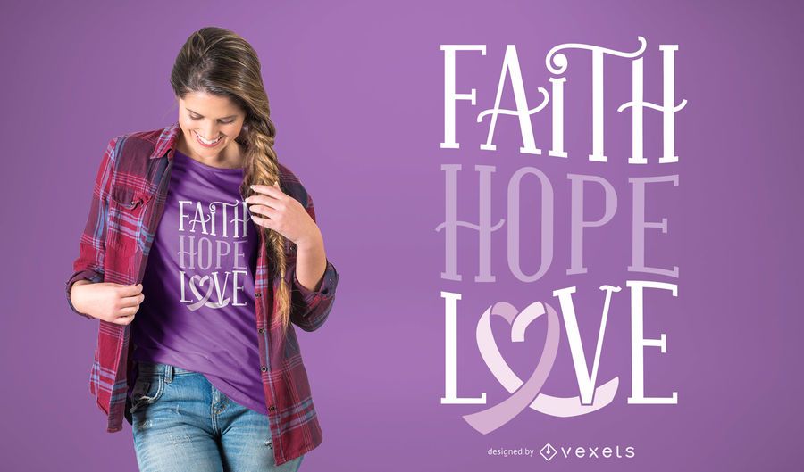 Diseño de camiseta amor fe esperanza Diseño de camiseta amor fe esperanza