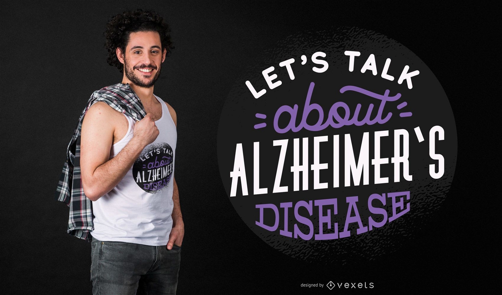 Fale sobre o design de camisetas de Alzheimer