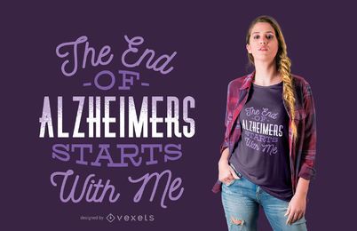 Fim do design de camisetas de Alzheimer