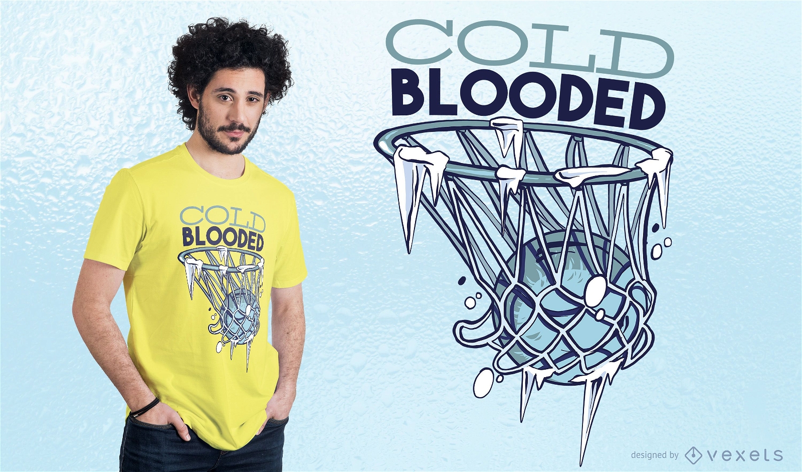 Diseño de camiseta de sangre fría