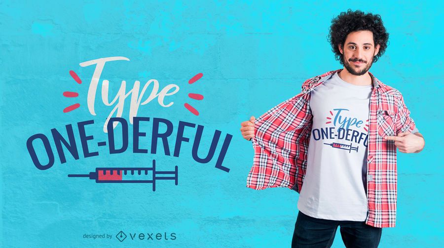 Type one-derful t-shirt design Type one-derful t-shirt design