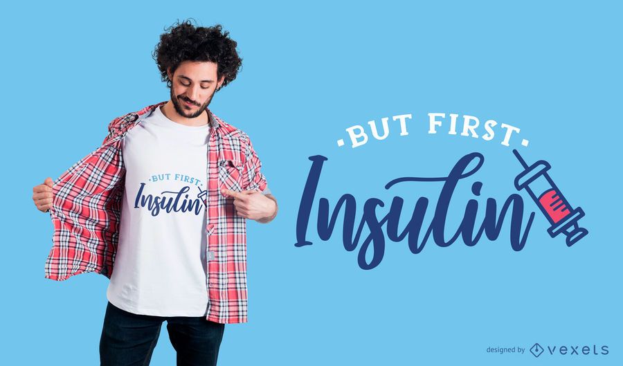 Primeiro Design De T-shirt De Insulina Primeiro Design De T-shirt De Insulina