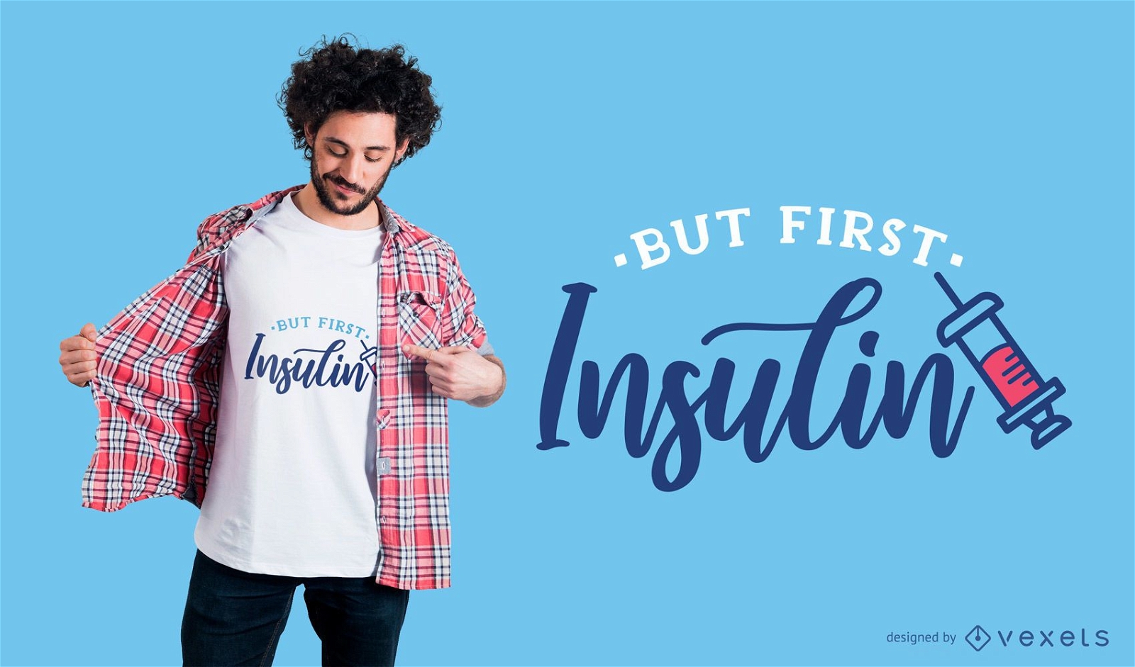 Primeiro Design de Camiseta de Insulina