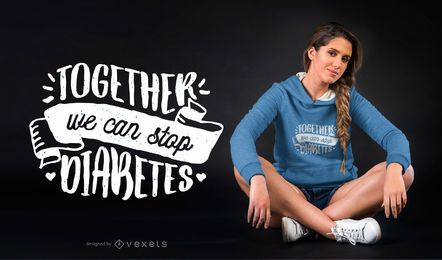 Diseño de camiseta Stop Diabetes