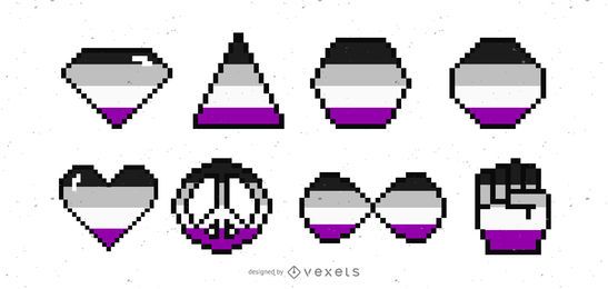Pixelated Shape Collection Illustration Pixelated Shape Collection Illustration