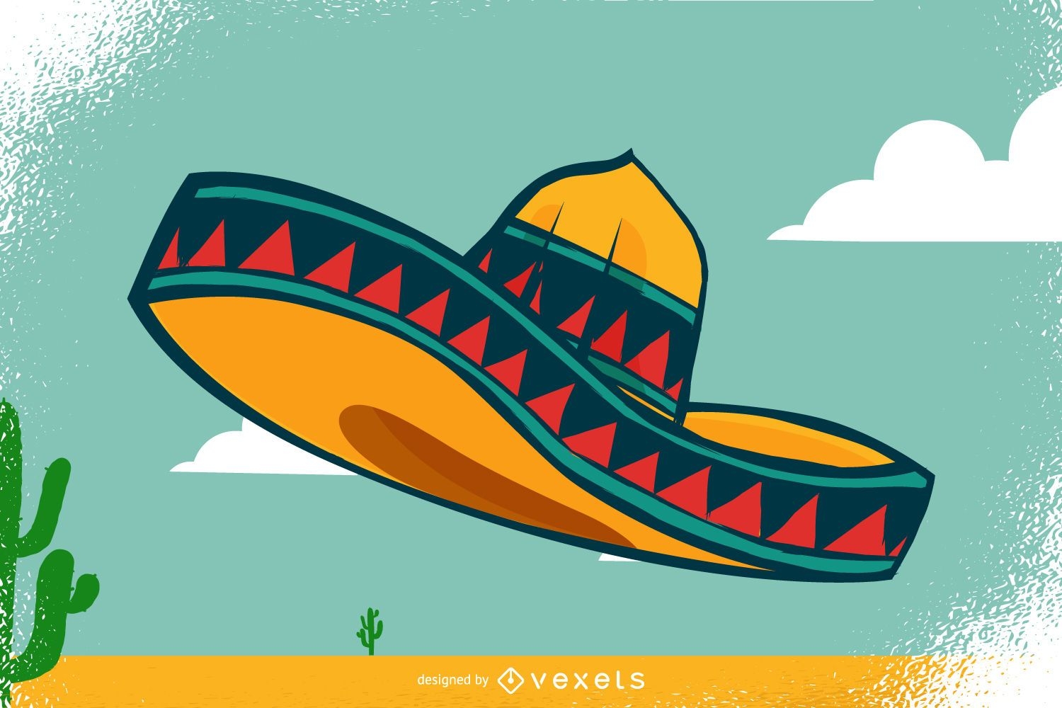 Ilustración de sombrero mexicano