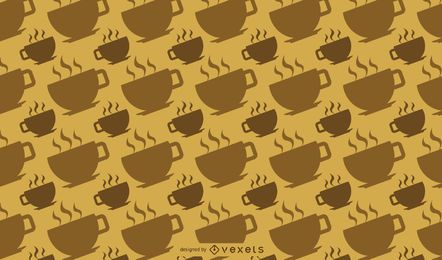 Padrão de xícara de café quente Padrão de xícara de café quente
