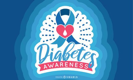 Design de banner de conscientização sobre diabetes
