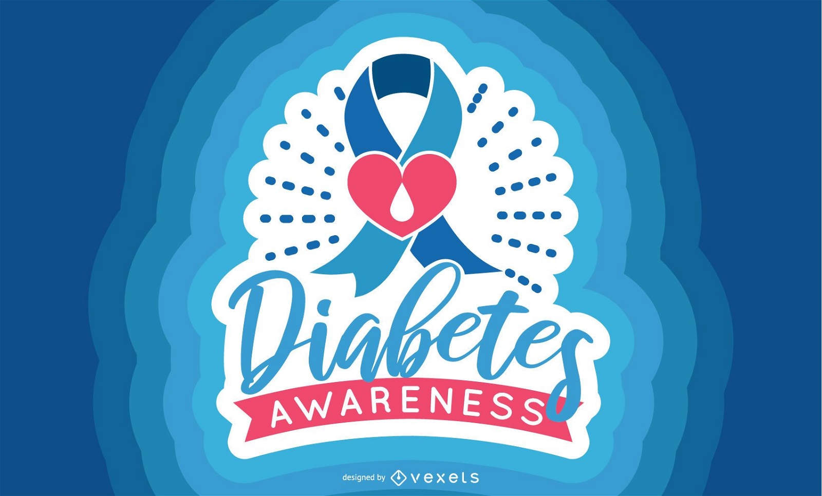 Diseño de banner de concienciación sobre diabetes