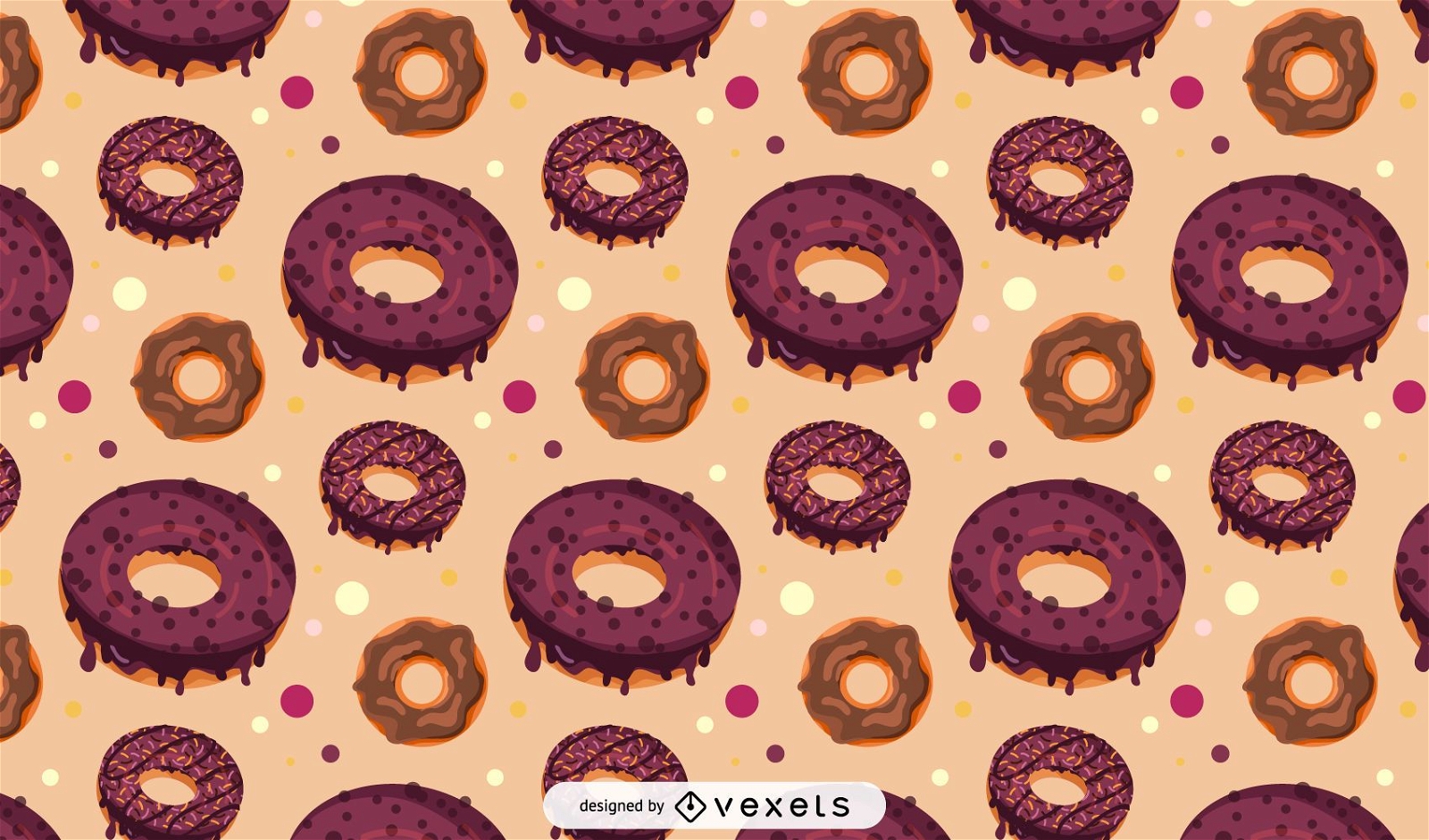 Chocolate donut pattern design