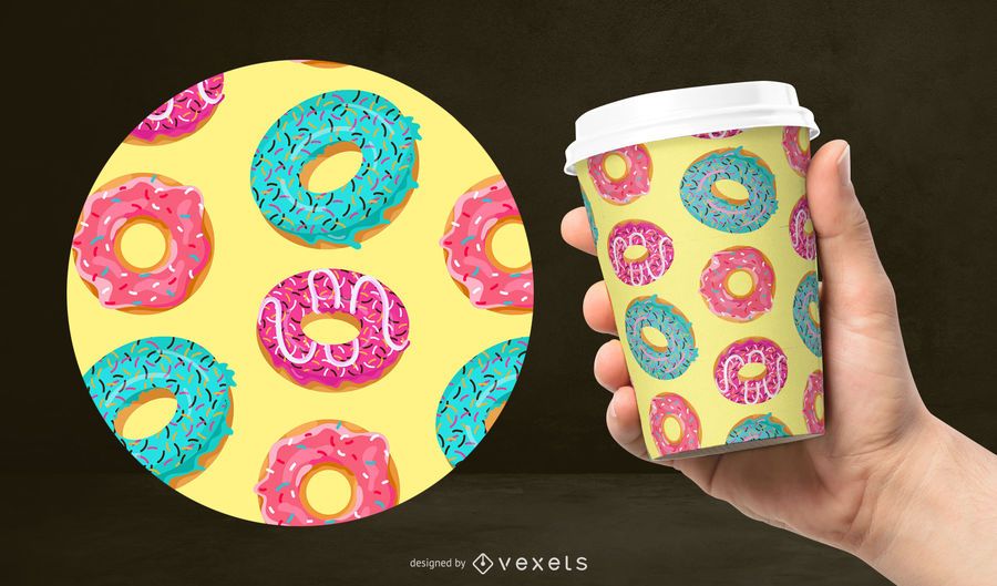 Colorful donut pattern design Colorful donut pattern design