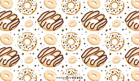 White chocolate donut pattern