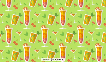 Summer drinks colorful pattern design Summer drinks colorful pattern design