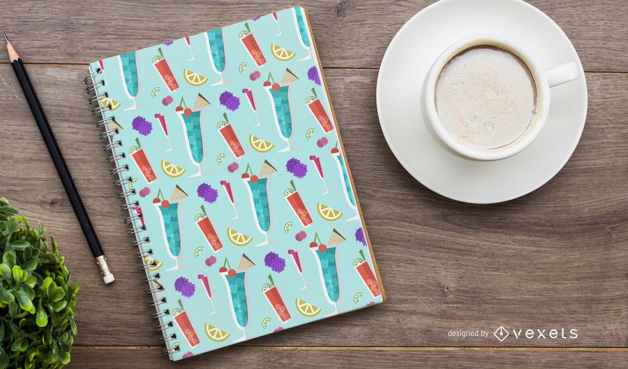 Colorful cocktails pattern design Colorful cocktails pattern design