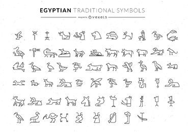Sammlung ägyptischer Symbole