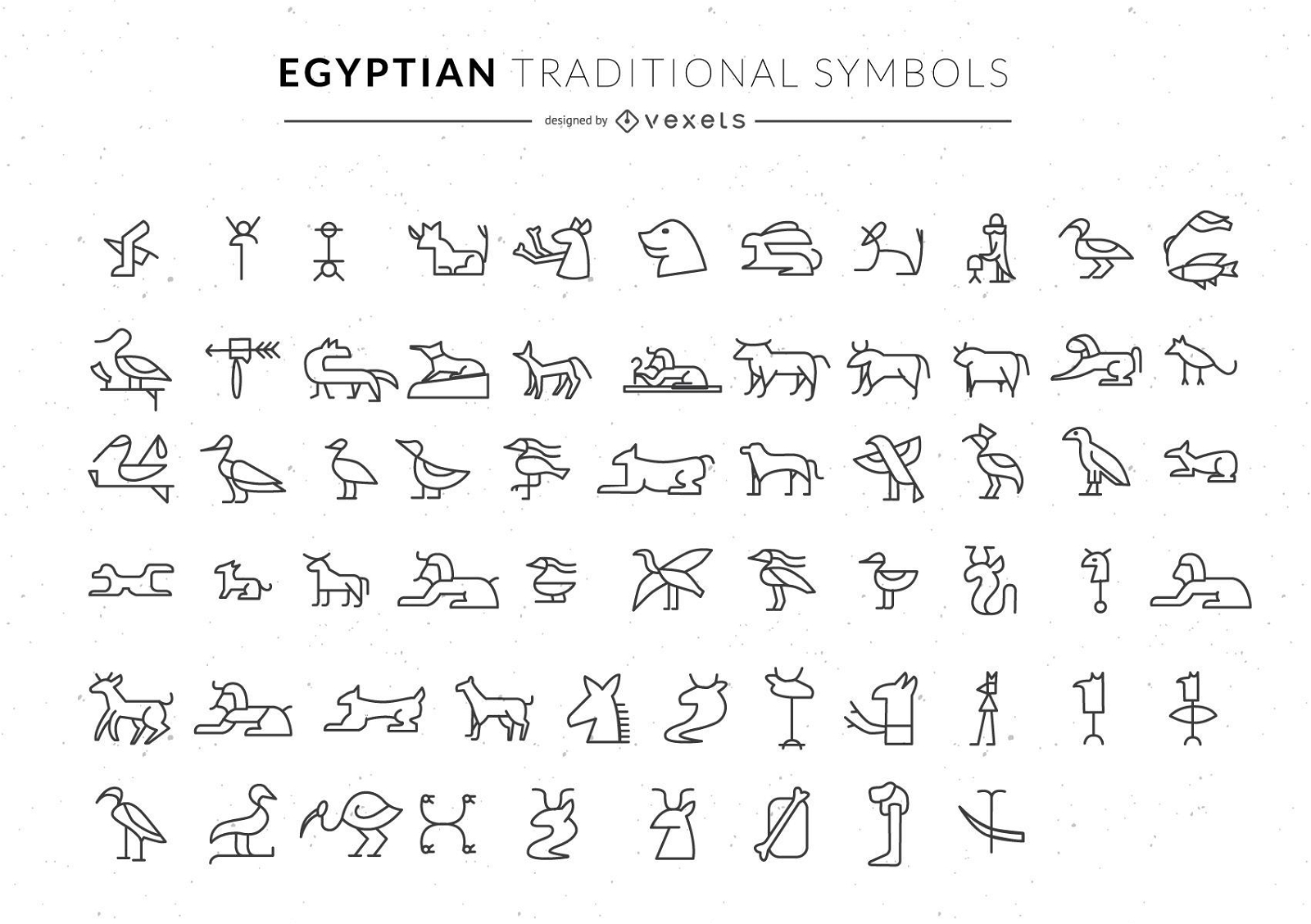 Sammlung ägyptischer Symbole