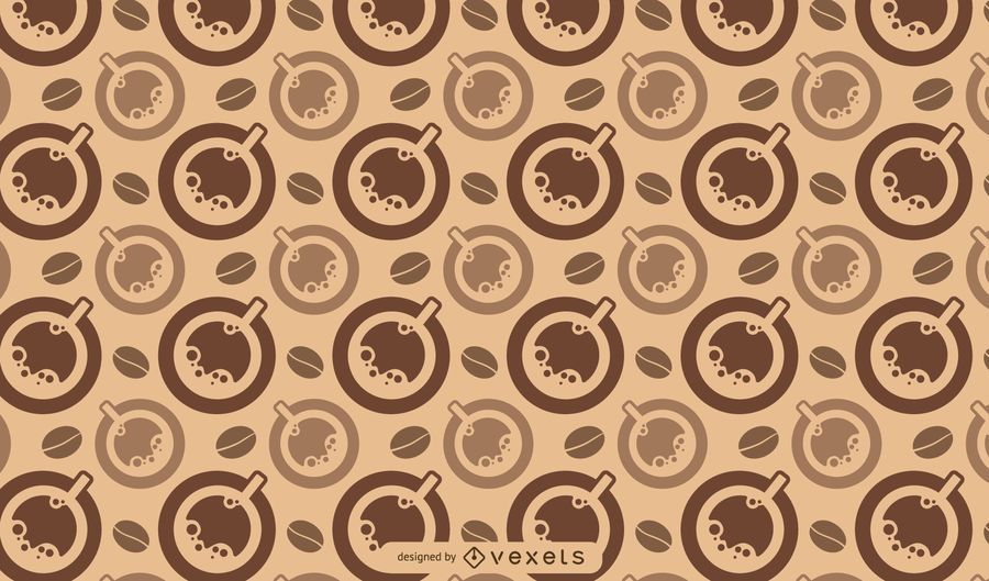 Coffee cups and beans pattern Coffee cups and beans pattern