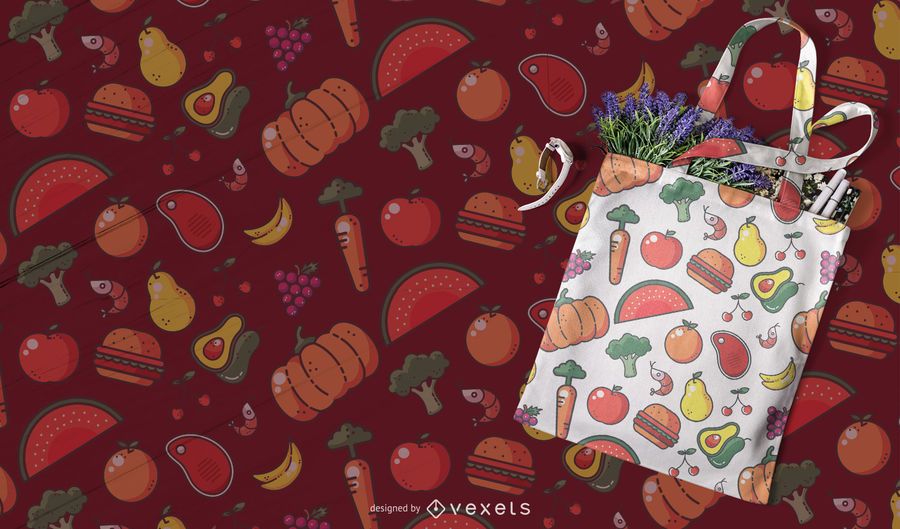 Colorful food seamless pattern design Colorful food seamless pattern design