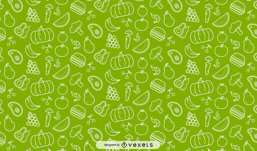 Veggies and fruits seamless pattern Veggies and fruits seamless pattern