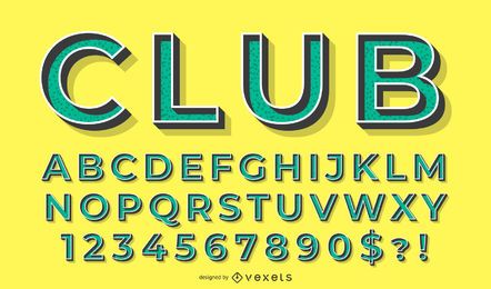 Alphabet 3D Green Vector Set Vector Download