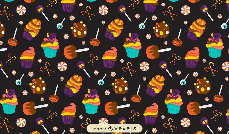 Halloween candies pattern design Halloween candies pattern design