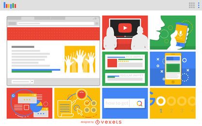 Web App Layout Vektor-Design