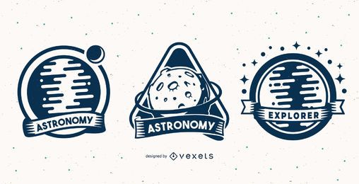 Astronomy badge set Astronomy badge set