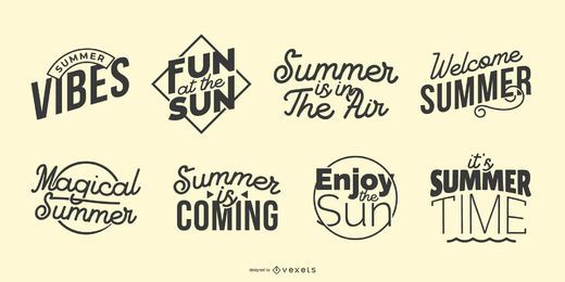Conjunto de letras de verano Conjunto de letras de verano