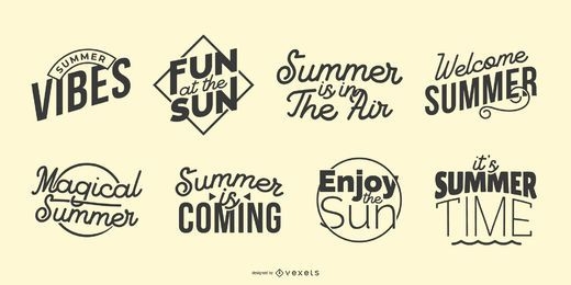 Summer lettering set