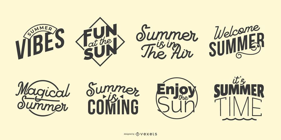 Summer lettering set Summer lettering set