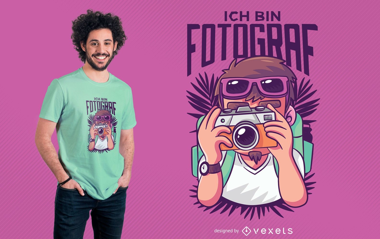 Diseño de camiseta Ich Bin Fotograf