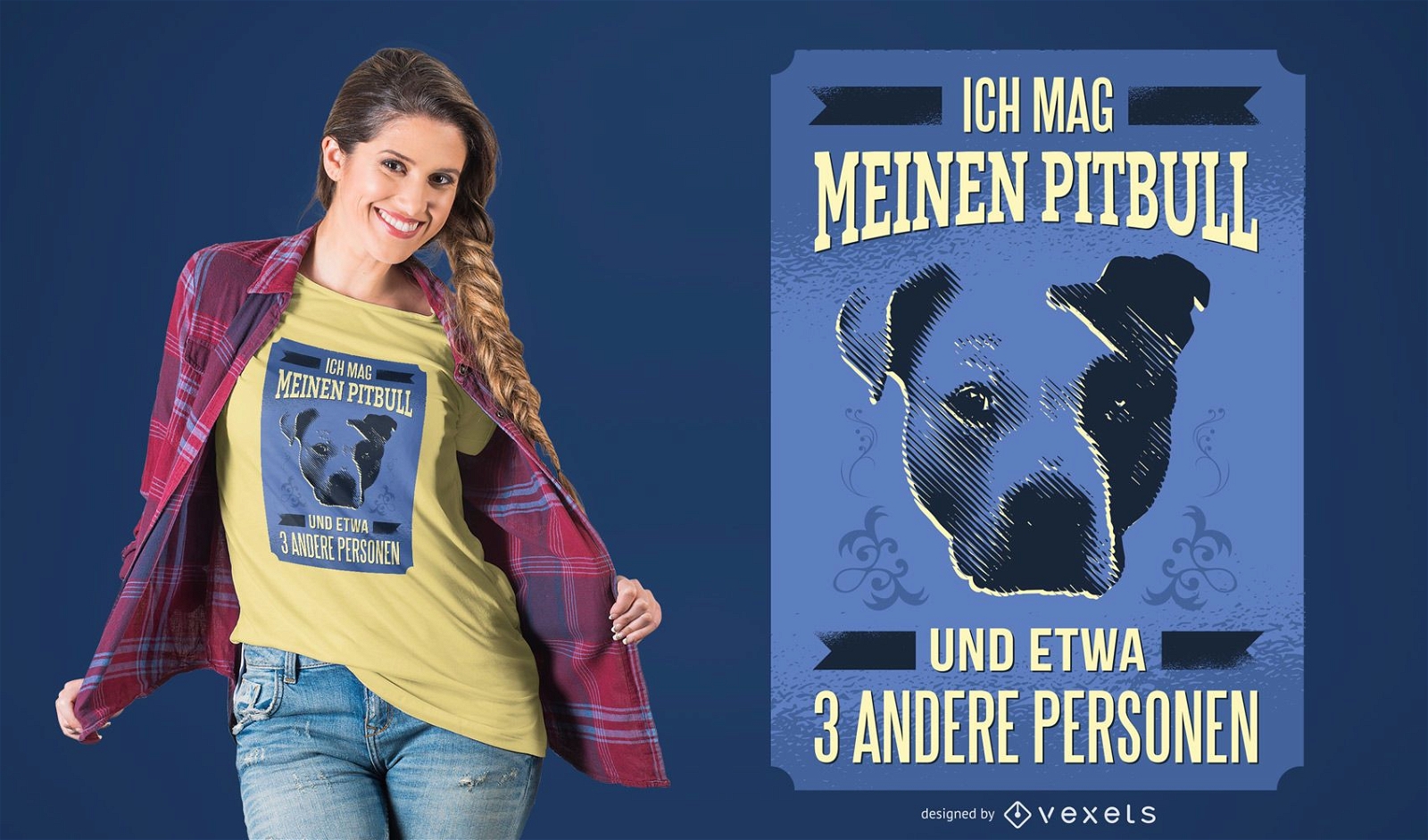 German I Love MY Pitbull T-shirt Design 