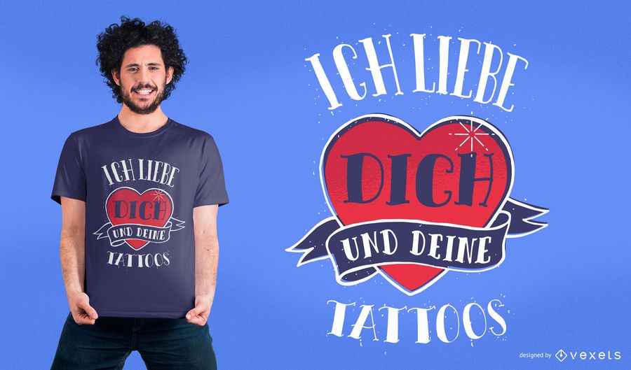 Eu Te Amo Tatuagens T-shirt Design Eu Te Amo Tatuagens T-shirt Design
