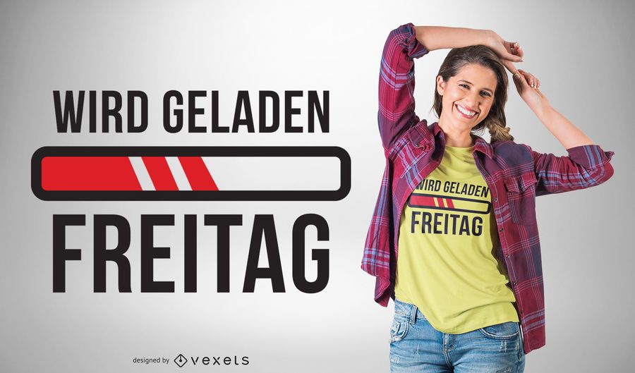 Design de t-shirt de carregamento alemão sexta-feira Design de t-shirt de carregamento alemão sexta-feira