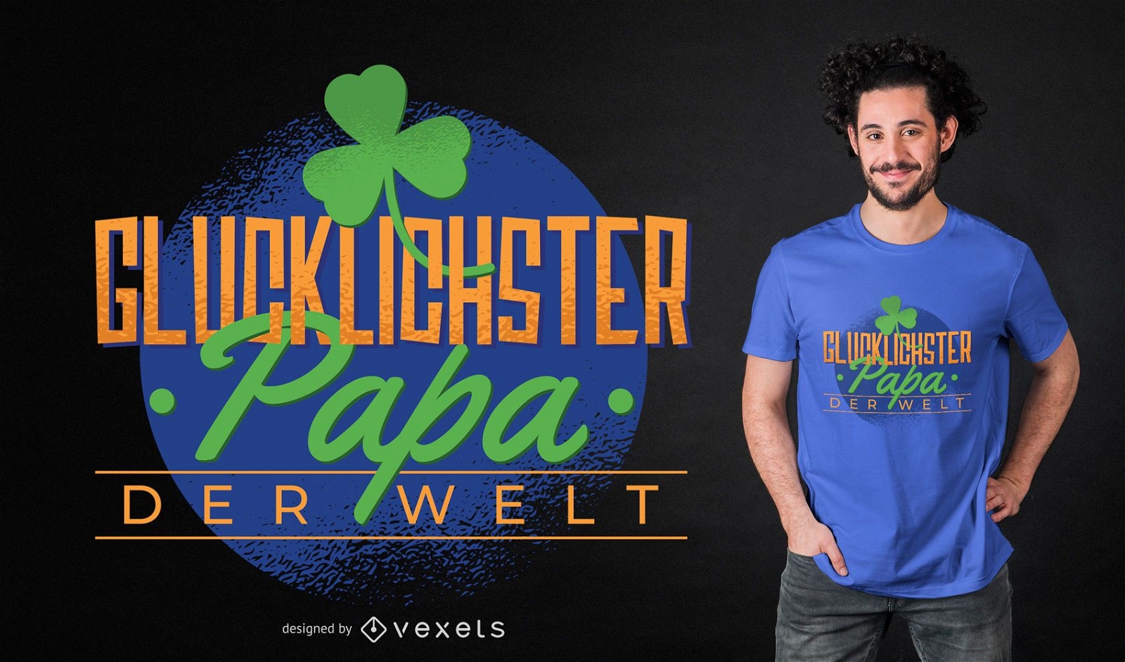 Lucky Papa T-shirt Design 