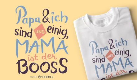 Diseño de camiseta German Mama Boss