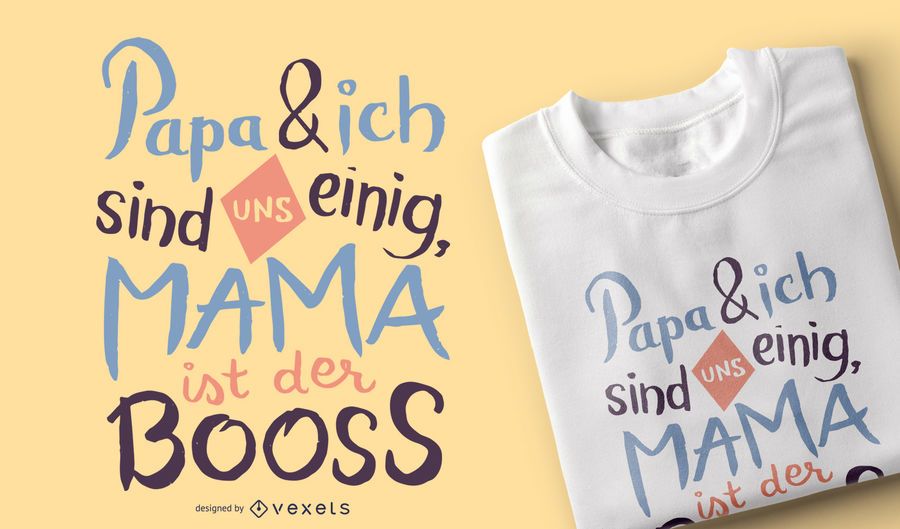 Design alemão do t-shirt do Mama Chefe Design alemão do t-shirt do Mama Chefe