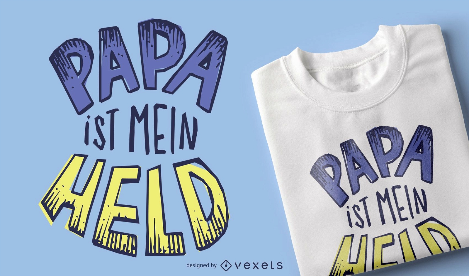 Papa is My Hero T-Shirt Design