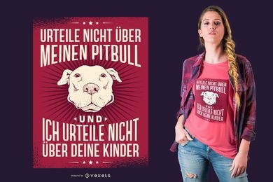 Diseño de camiseta de pitbull alemán